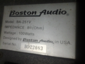 Loa BOSTON BA 251 V in USA